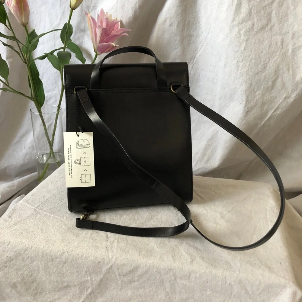 VereVerto Mini Macta Convertible Leather Backpack - Picture 4 of 16